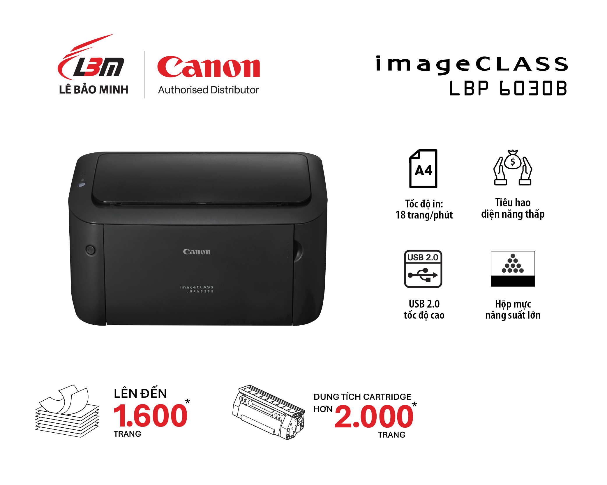 LBP6030B Máy in laser Canon (test)