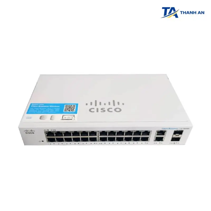 Switch chia mạng Cisco Business CBS110-24T-EU Chính Hãng (24 Cổng Gigabit, Vỏ Sắt, Không Quản Lý) - Ảnh 1
