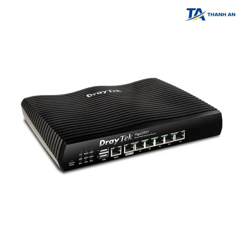 Router cân bằng tải DrayTek Vigor2927 Chính Hãng (Dual-WAN Gigabit, 150 User, 50 VPN) - Ảnh 2