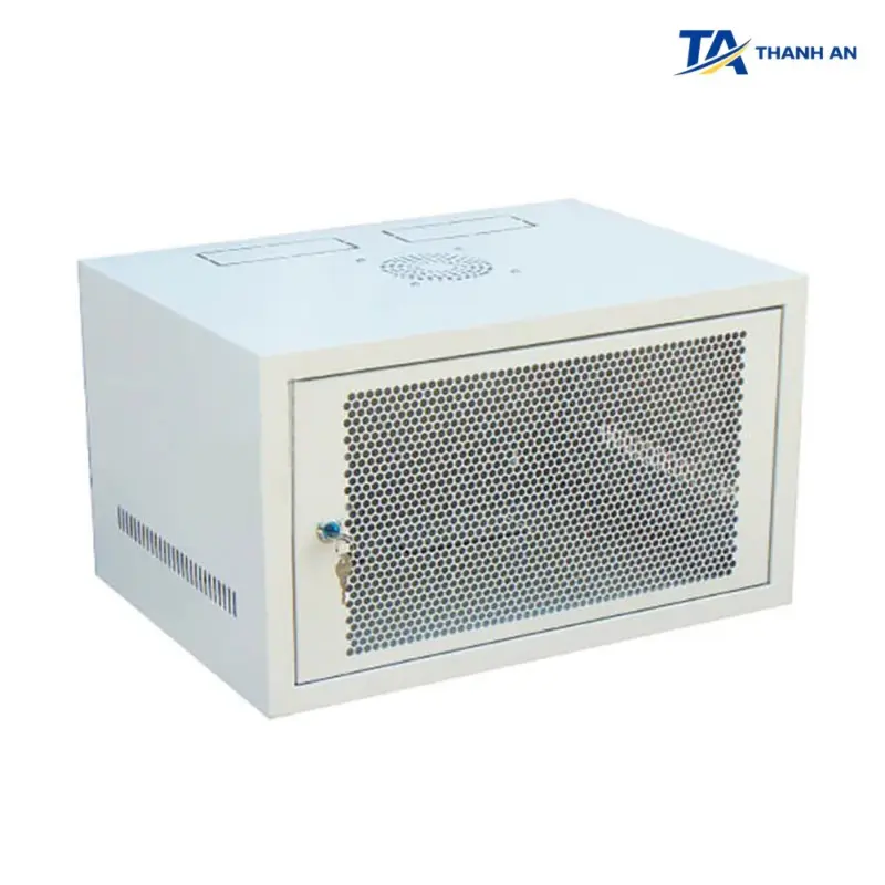 Tủ mạng Rack 19 inch 6U D400 Cửa Lưới Chính Hãng (Sơn Tĩnh Điện, Treo Tường, Kèm Khay) - Ảnh 1