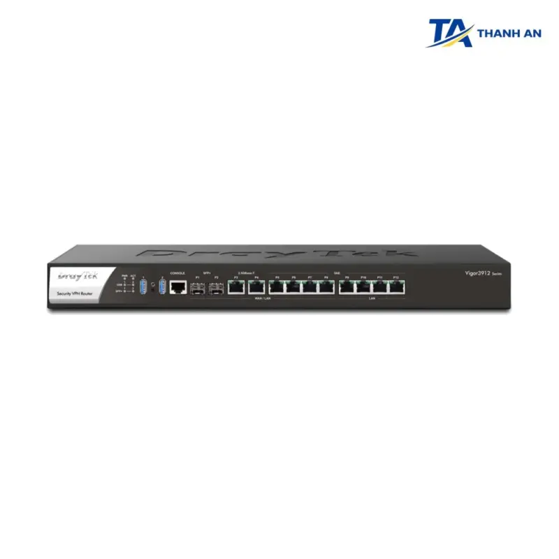 Router cân bằng tải DrayTek Vigor3912 Chính Hãng (10Gbps Multi-WAN, 500 VPN, Chịu tải 1000+ User) - Ảnh 1