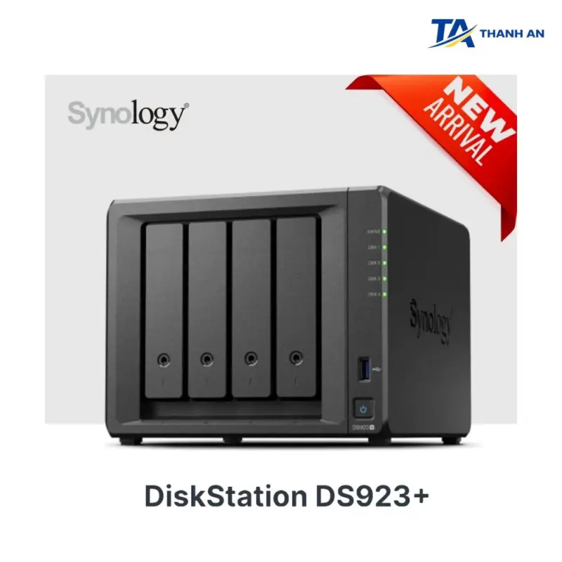 Thiết bị lưu trữ mạng NAS Synology DiskStation DS923+ Chính Hãng (4 Bay, AMD Ryzen R1600, Mở Rộng 10GbE) - Ảnh 1