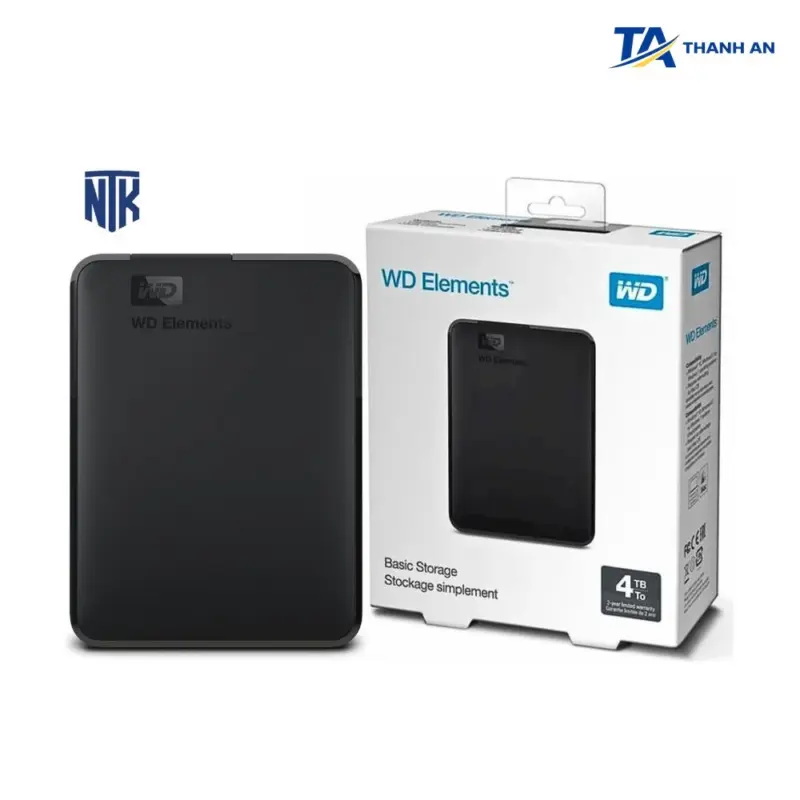 Ổ cứng di động Western Digital Elements 4TB 2.5 inch USB 3.0 Chính Hãng (Chống Sốc, Nhỏ Gọn) - Ảnh 2
